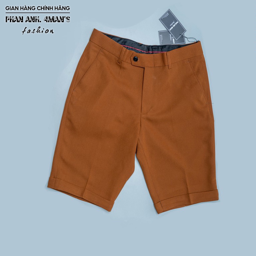 Quần short nam Phananh.4mans màu vàng bò trẻ trung năng động hiện đại tặng kèm hộp