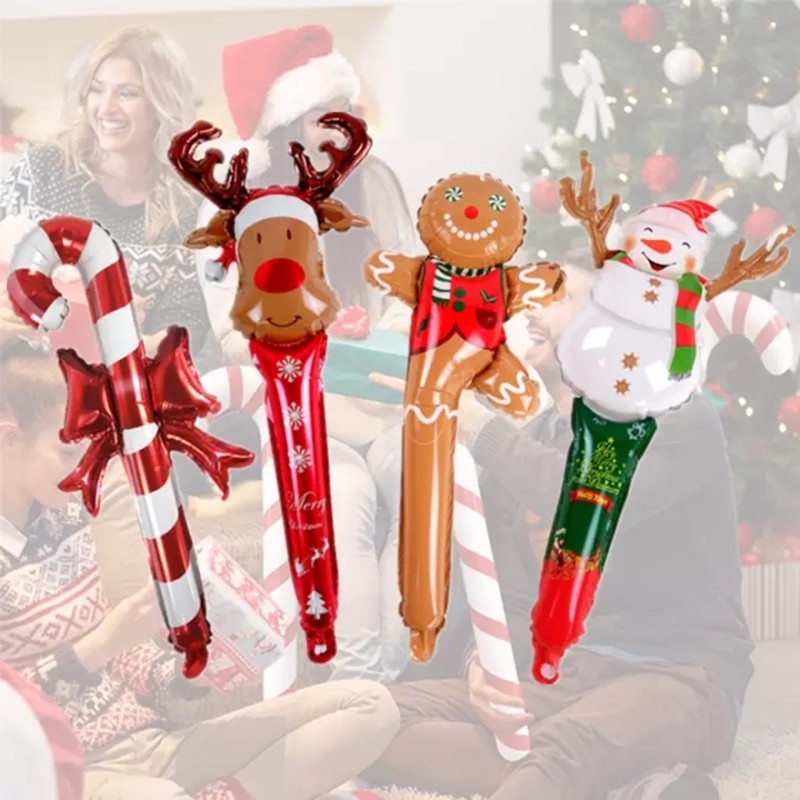 Bong bóng nhôm hình ông già Noel/ người tuyết/ tuần lộc/ người tuyết/ ông già noel