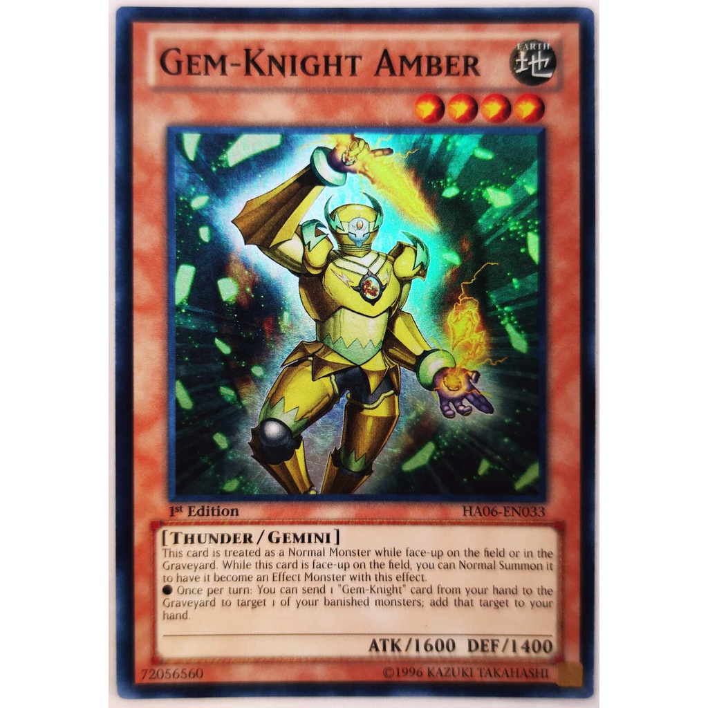 [Thẻ Yugioh] Gem-Knight Amber |EN| Super Rare (ARC-V)