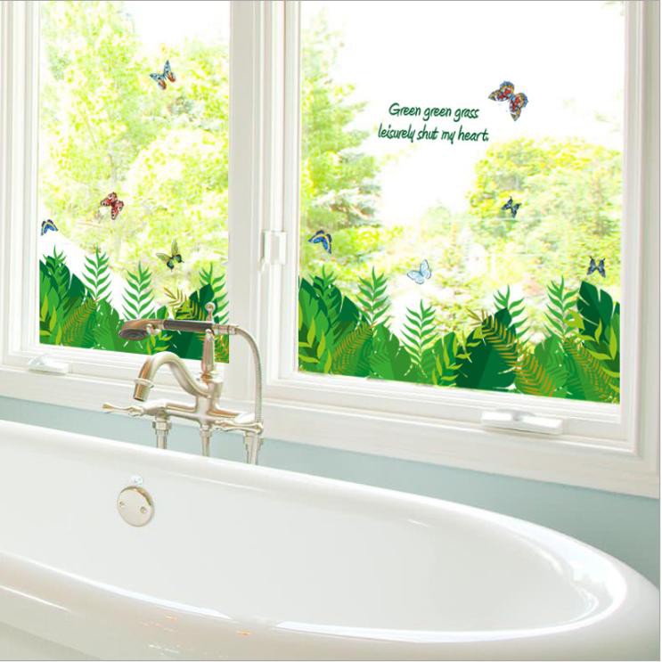 Decal dán chân tường 3D cỏ xanh - decalamyshop