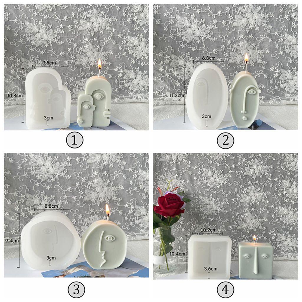 LLOYD Khuôn Làm Nến Mềm Mại Đa Năng Hình Chân Dung Độc Đáo DIY