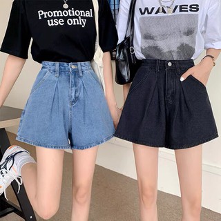Quần short jeans nam nữ ống rộng - quần sooc ống rộng nam nữ ulzzang q44