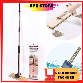 Cây lau nhà ❤️𝑭𝑹𝑬𝑬𝑺𝑯𝑰𝑷❤️Cây lau tự vắt thông minh Spin Mop xoay 360 độ - Tặng 1 bông lau