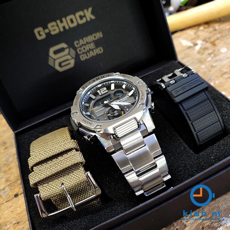 Đồng Hồ Casio Nam Dây Thép Không Ghỉ GSHOCK GST-B300E-5AER Chính Hãng