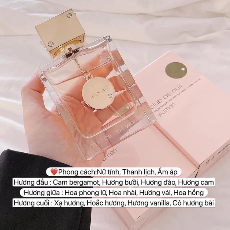 Nước hoa cao cấp dành cho nữ ARMAF Club de nuit women mùi thơm sang trọng thanh lịch