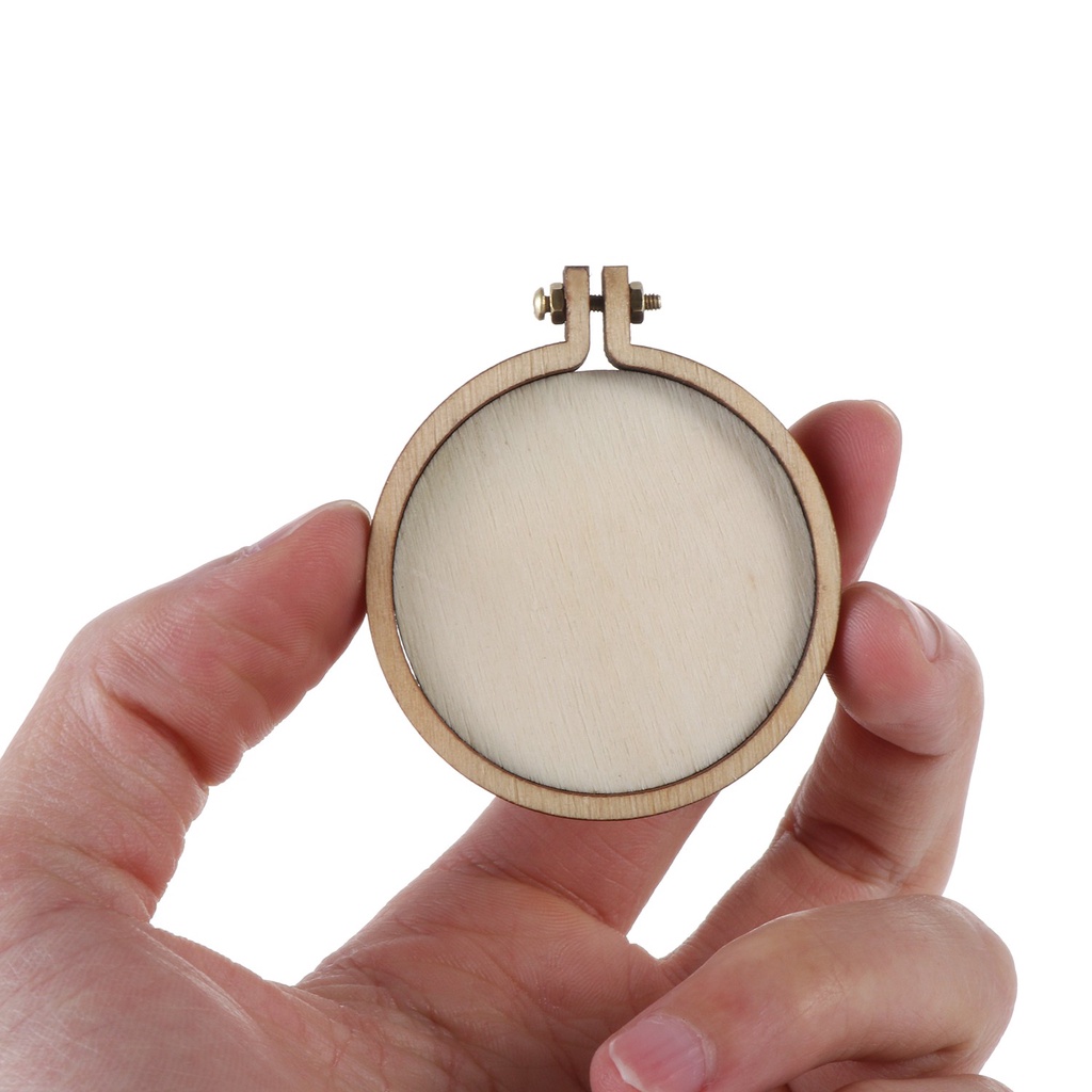 1 Vòng Gỗ Hình Oval Mini Dùng Làm Đồ Thủ Công DIY