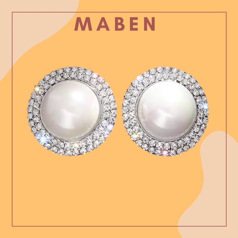 Hoa tai đính hạt retro cổ điển - Maben