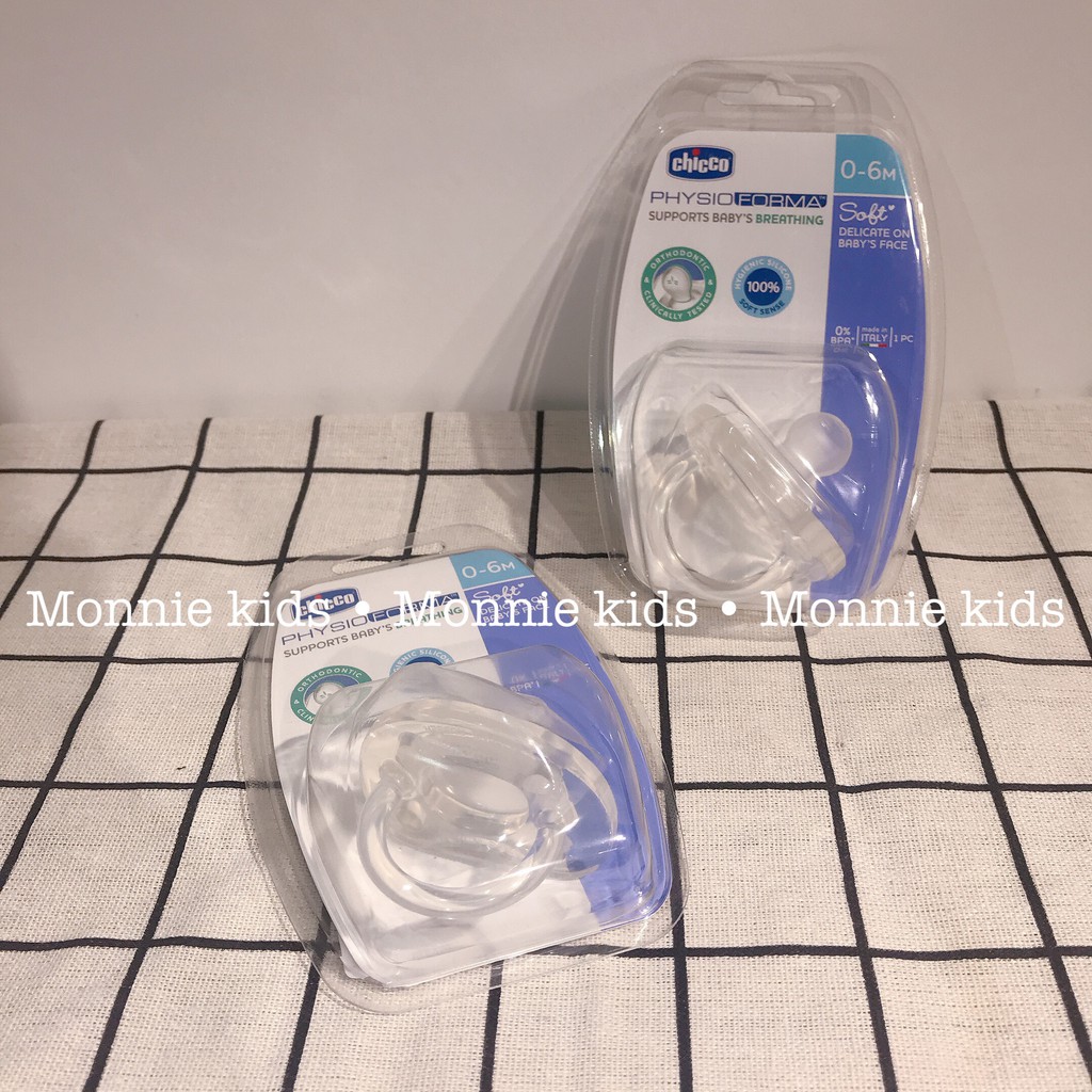 Ty ngậm Chicco Silicon Physio Soft 0m+