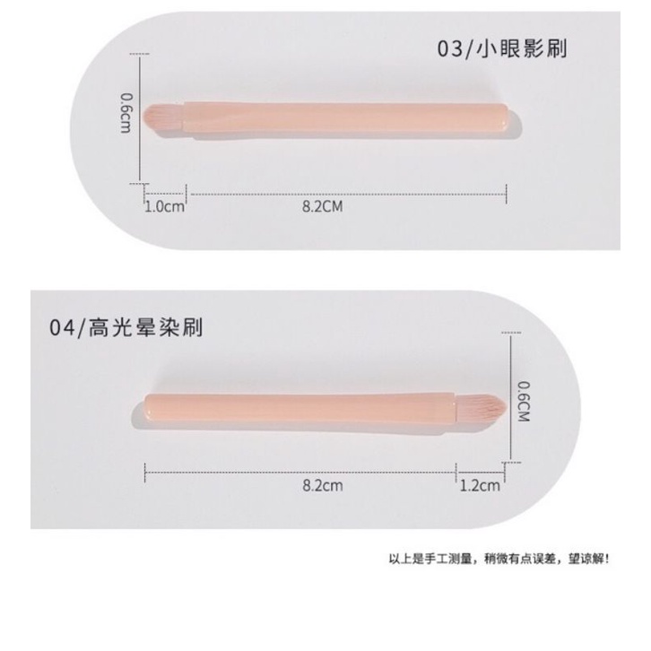 Bộ cọ trang điểm 4 in 1 nhỏ gọn, bỏ túi du lịch siêu yêu