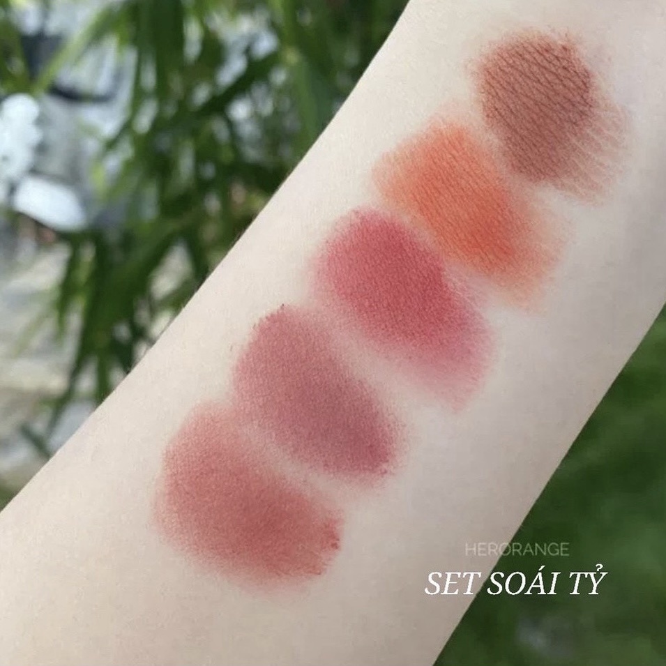 Set 5 Son Kem Mini Herorange Bóng Và Lì Bền Màu Lâu Trôi | BigBuy360 - bigbuy360.vn