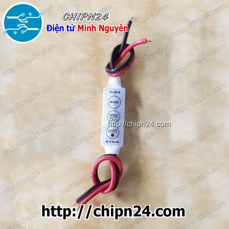 [1 pcs] (A8) Bo Chớp Mini 8 Chế Độ Chớp Dùng Đèn Led 5V12V24V