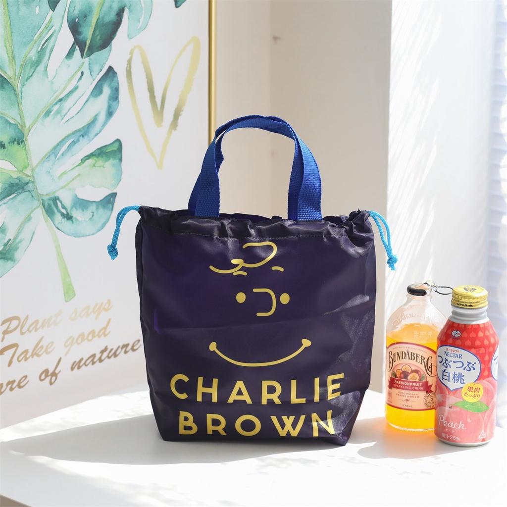 Túi Vải Dây Rút In Hình Hoạt Hình Snoopy Đáng Yêu