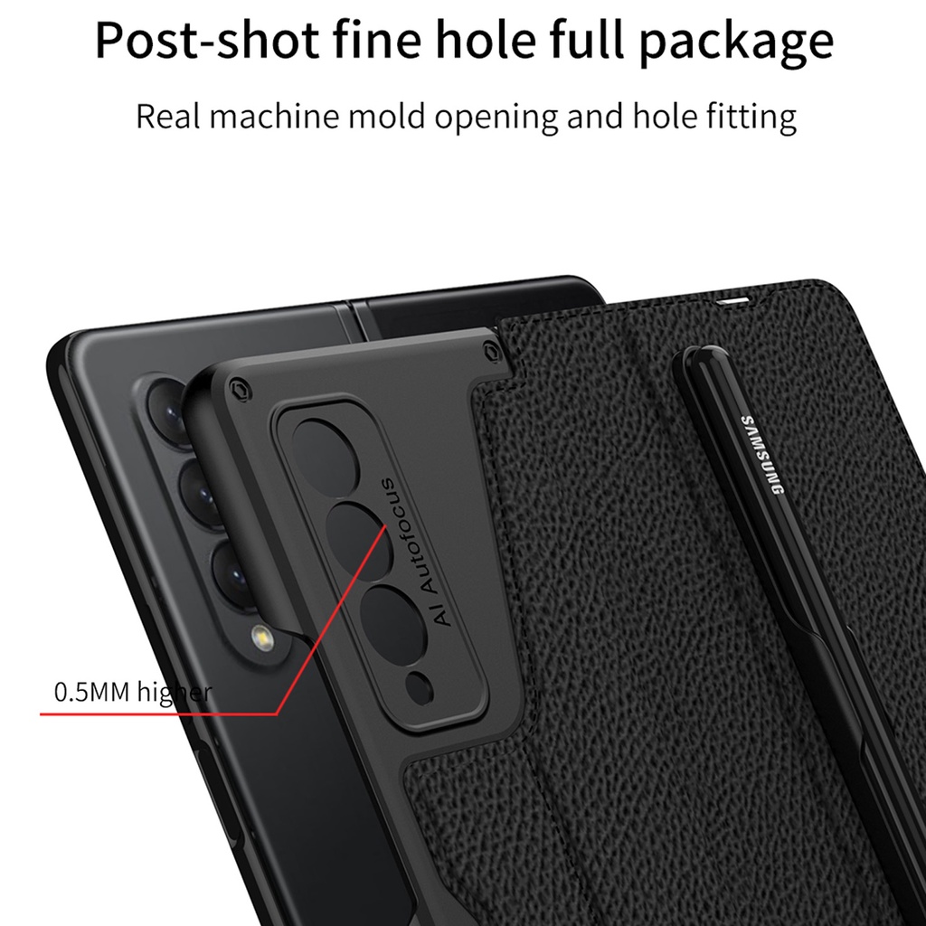 Ốp Lưng Điện Thoại Dạng Ví Da Lật Dành Cho Samsung Galaxy Z Fold 5 Fold 4 Fold 3