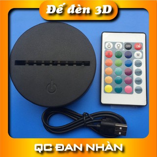 Đế đèn led 3D cảm ứng, nguồn cấp pin AAA và USB nhiều màu sắc