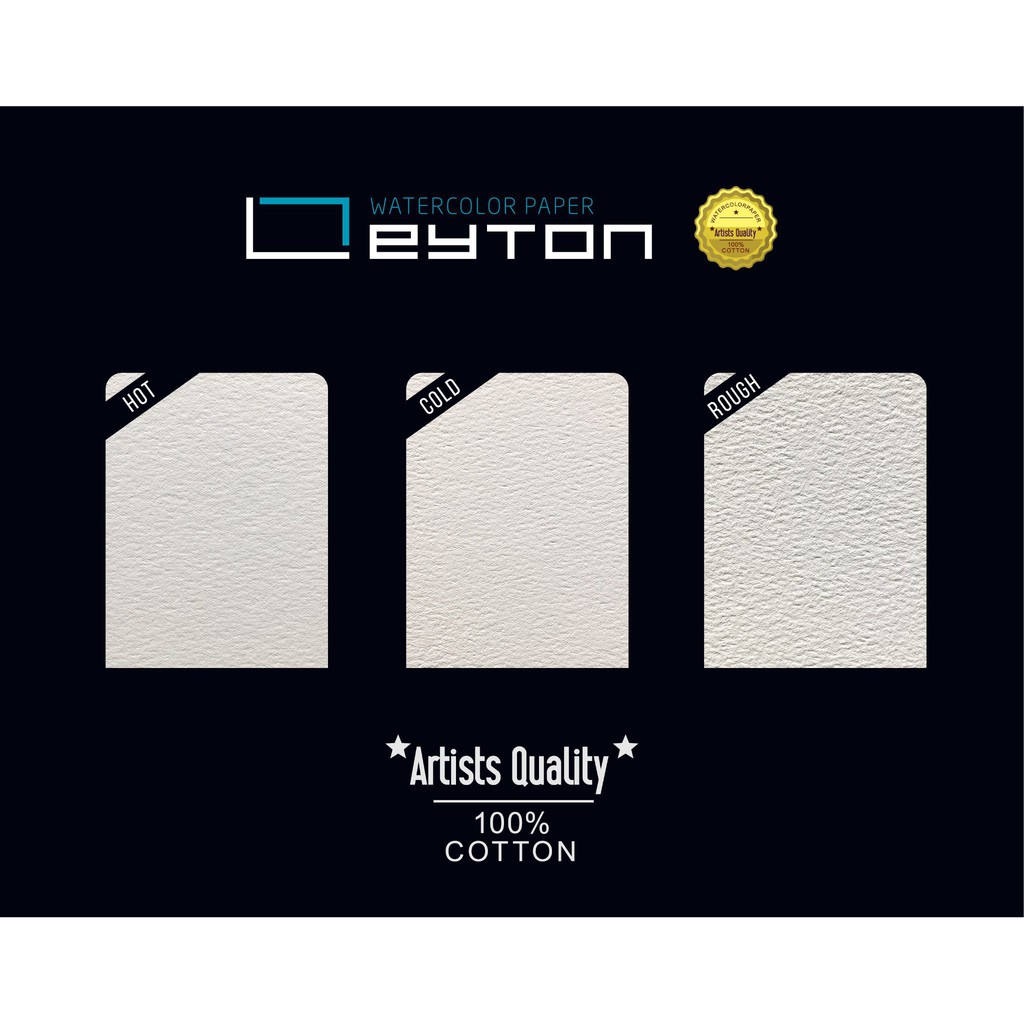 [ TAIPOZ ] - Sổ màu nước Leyton 100% cotton 300gsm, kiểu block keo 4 cạnh