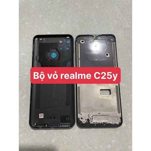 bộ vỏ Realme C25y - gồm lưng vỏ , xương,phím ,kính camera