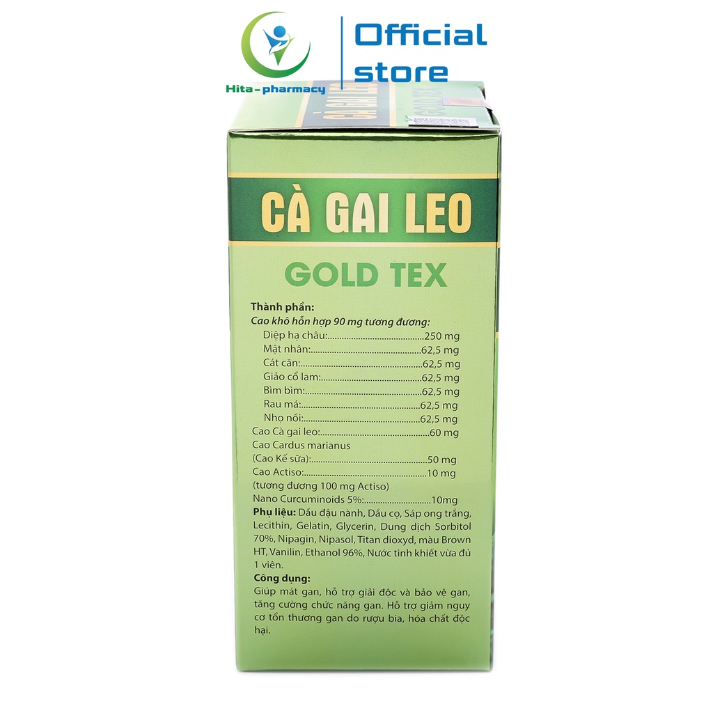 Bổ gan Cà Gai Leo thảo dược mát gan, giải độc gan - 50 viên