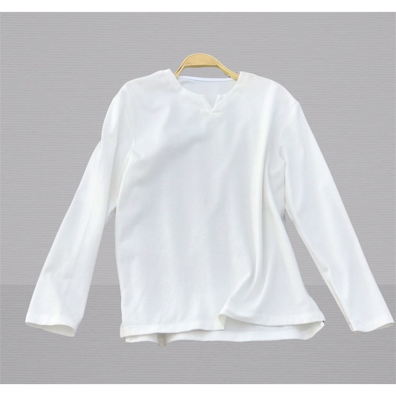 Áo thun trắng unisex Tshirt tay dài form rộng Mind xuất hàn(có bigsize)