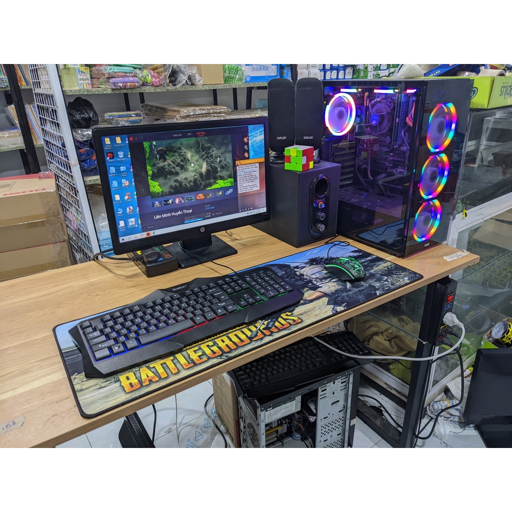 Trọn Bộ Máy Tính bàn Chơi Game Fifa OL4, Liên Minh, PUBG [I5 4460/4xxx/ Ram 8G/SSD 120/HDD500G VGA GT730/màn hình 19-20"