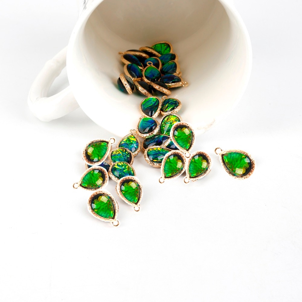 Mặt dây chuyền hình giọt nước bằng resin dùng làm trang sức diy