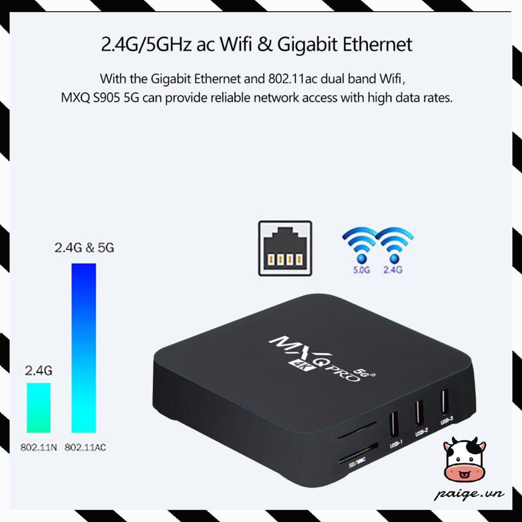 Bộ Đầu Mxqpro 4k Thông Minh Điều Khiển Từ Xa Cho Tv Box