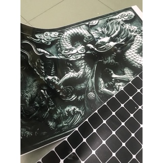 Tranh dán bể cá Rồng 3D - 120x60cm (Nhiều mẫu)