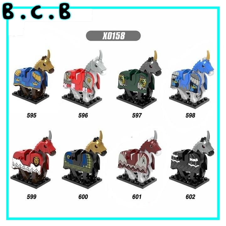 Minifigure và Non Lego Ngựa chiến Trung Cổ - Horse phim Lord of the Rings -Đồ Chơi Lắp Ráp Mô Hình Sáng Tạo - X0158