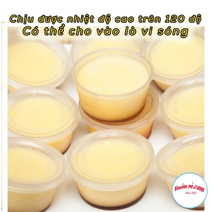 Hot hũ làm bánh flan , làm hộp sữa chua , làm caramen hình tròn trụ kèm nắp 65ml