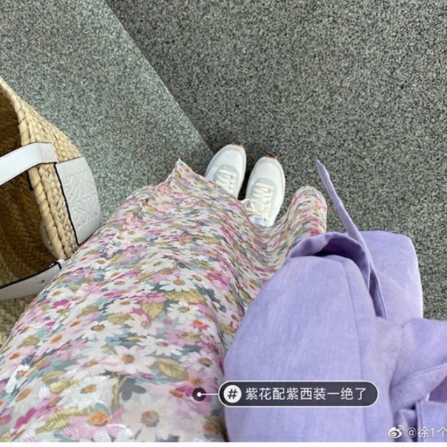 Váy hoa nhí cổ chéo dáng dài hoạ tiết hoa sáng màu Ulzzang style🌸 VKE 8029-2 Hàng Quảng Châu