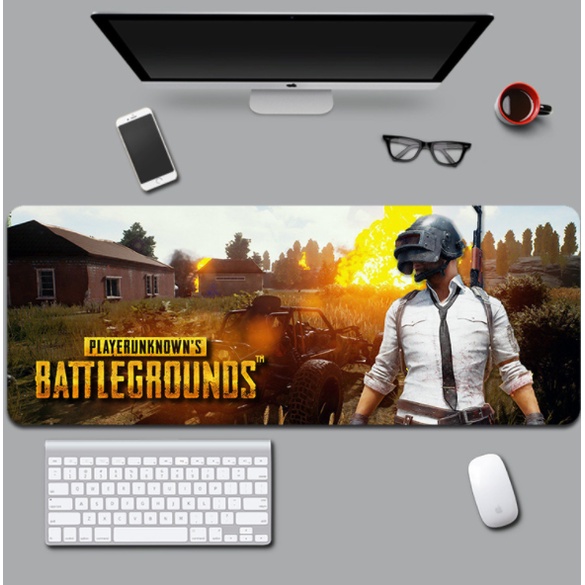 Bàn di chuột/Lót chuột máy tính khổ lớn game Pubg bằng cao su tự nhiên siêu mịn, siêu bền, họa tiết trang trí đẹp mắt