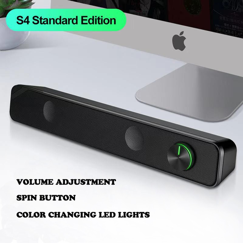 Loa SoundBar T-WOLF S4 PRO LED RGB, Âm Thanh Vòm Sống Động Phong Cách Rạp Phim, Fullbox, Chính Hãng