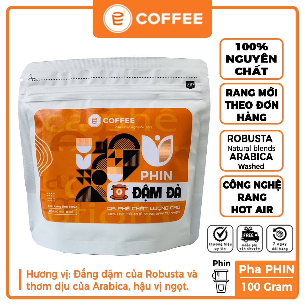 Cà phê nguyên chất rang mộc E COFFEE, Combo 4 gói dùng thử trải nghiệm 4 vị cà phê rang xay chất lượng cao và tươi mới. | BigBuy360 - bigbuy360.vn