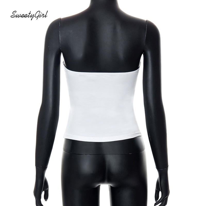 Áo Ống Màu Sắc Trơn Không Tay Quyến Rũ Cho Nữ