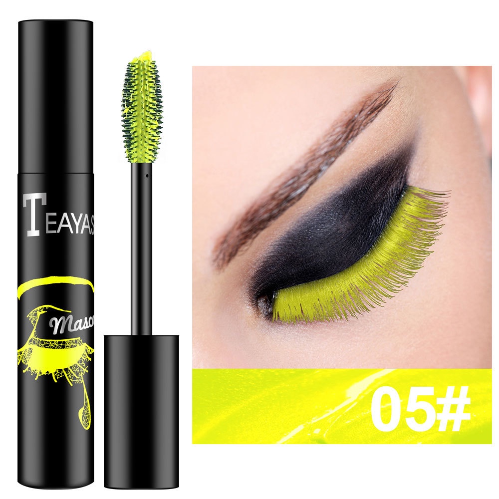 Mascara sợi tơ 4D màu xanh lá/đỏ/xanh lá/tím kháng nước lâu trôi dễ tẩy trang hiệu TEAYASON | WebRaoVat - webraovat.net.vn