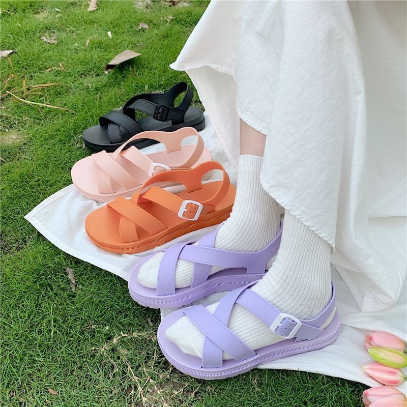 [ORDER] Sandal ulzzang đi học đơn giản siêu dễ thương/dép quai hậu - Có ảnh thật