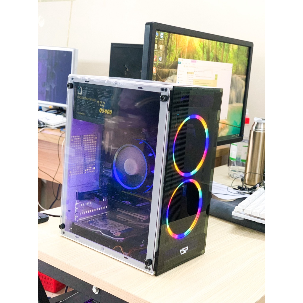 Máy tính chơi Game Led RGB mạnh bằng Core i7/Ram 16GB/SSD chiến mượt mà FO4, Au 2, Võ Lâm, Liên Minh