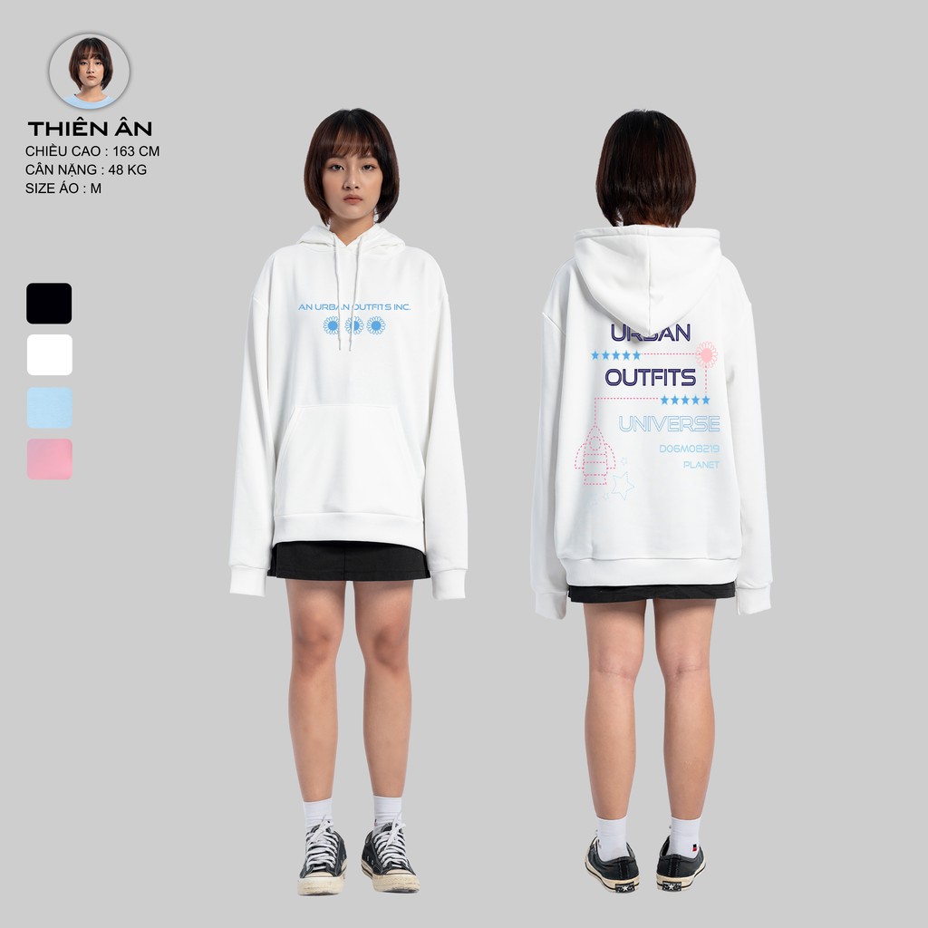 Áo Hoodie Nam Nữ Form Rộng URBAN OUTFITS In Universe DO6M08219 Planet HOO20 Chui Đầu Thun Cotton Nỉ Local Brand
