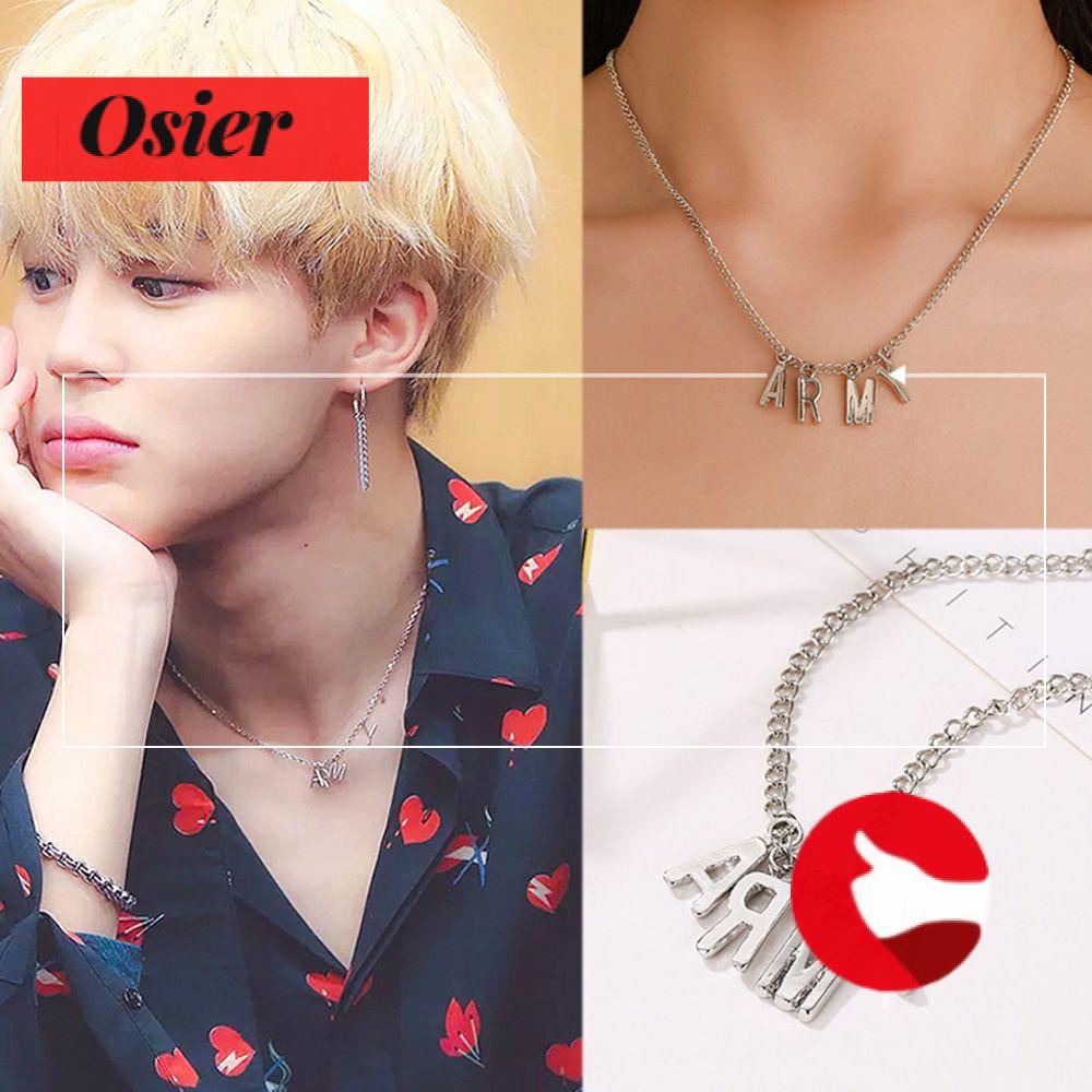 Vòng cổ Mặt Có Khắc Chữ BT21 Thời Trang Dễ Thương Cho Fan BTS