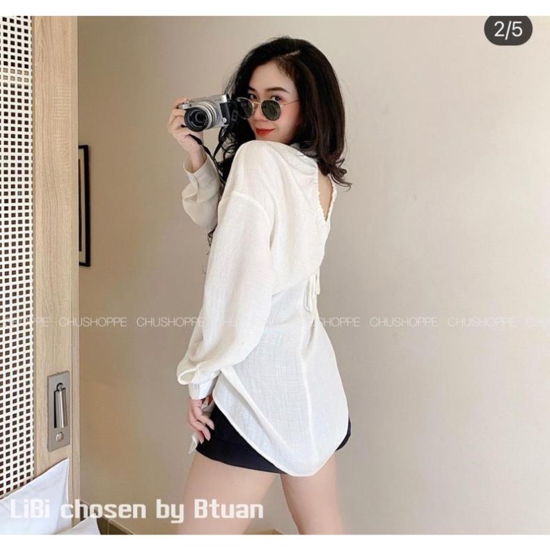 BÁN SỈ ÁO SƠ MI ĐŨI HỞ LƯNG CHO NỮ