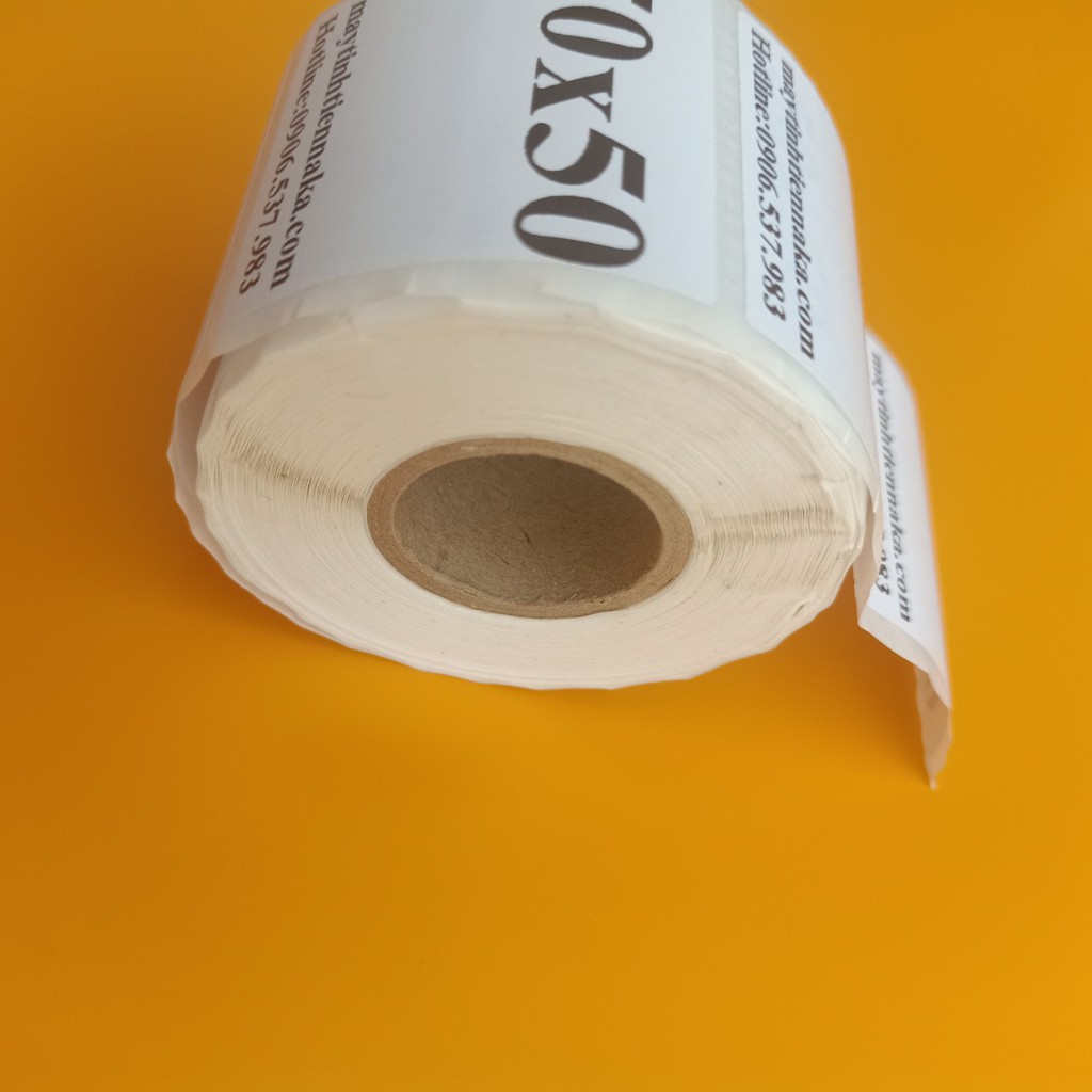 Giấy in tem nhiệt 50x50 mm  - Cuộn 25m