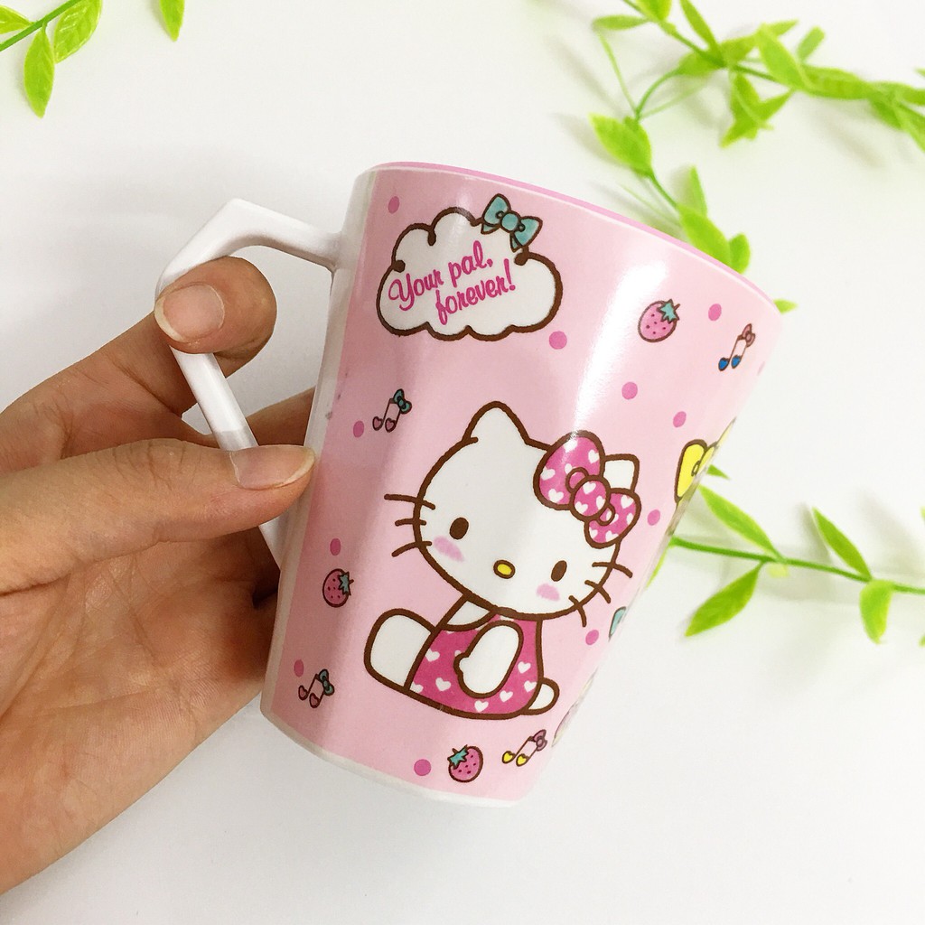 🌸🌸Cốc uống nước có tay cầm Hello Kitty