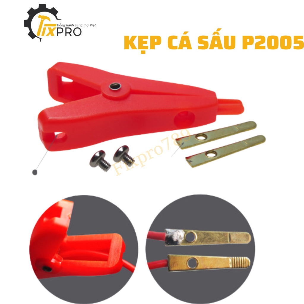 Đôi kẹp cá sấu cao cấp 26mm đồng nguyên chất mạ vàng