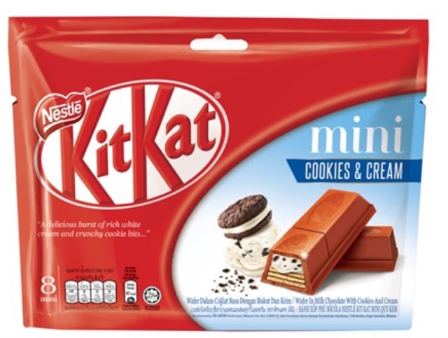 KitKat mini bánh quy và kem 15g (8 thanh)