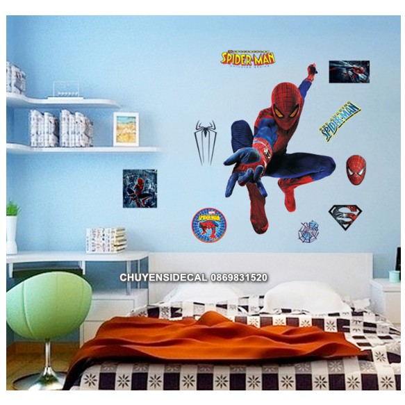 Decal trang trí tường - Người Nhện 02