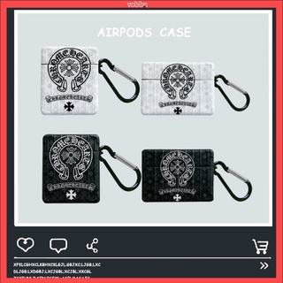 Vỏ bảo vệ hộp sạc tai nghe Airpods/AirPods Pro bằng nhựa mềm hình logo Chrome Hearts