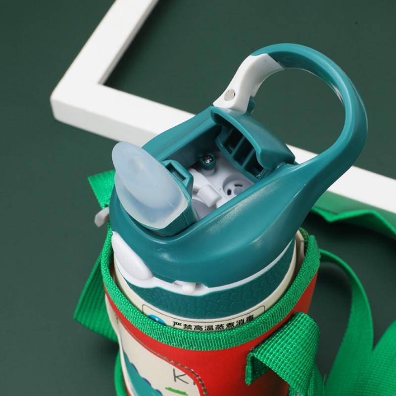 Bình nước chất liệu thép không gỉ 316 chống rỉ nước có tay cầm tiện lợi đáng yêu cho bé