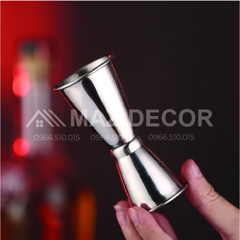 Sỉ giá tại xưởng Jigger ly inox đong rượu 2 đầu uốn 3 cỡ 15/30 - 20/40 - 25/50 100% inox