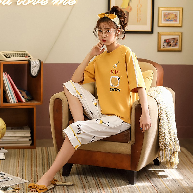 Bộ lửng nữ-đồ bộ mặc nhà chất COTTON 100% thông thoáng, thấm hút mồ hôi và mát mẻ ngày hè: full size | BigBuy360 - bigbuy360.vn
