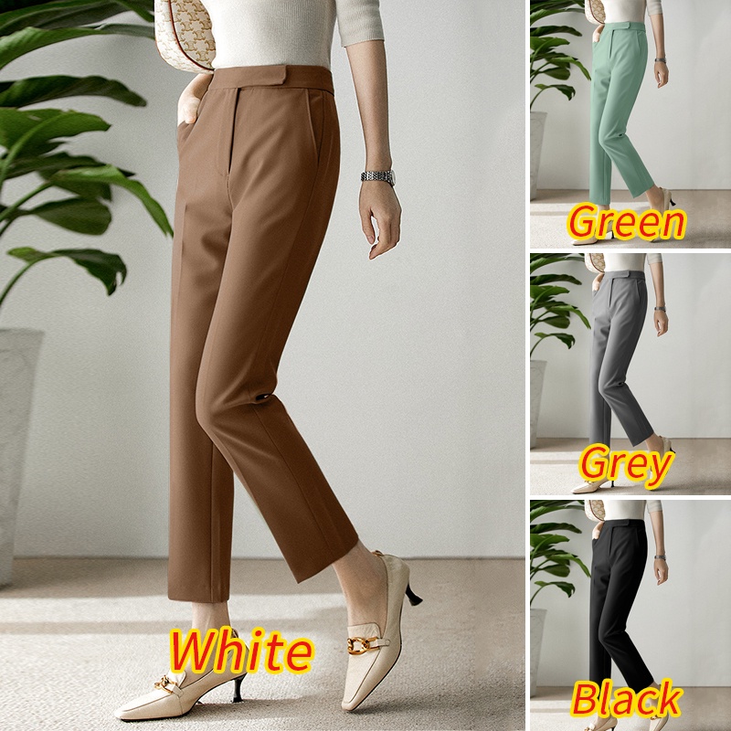 Zanzea Quần Dài Có Túi Trước Phối Khóa Kéo Thời Trang Cho Nữ