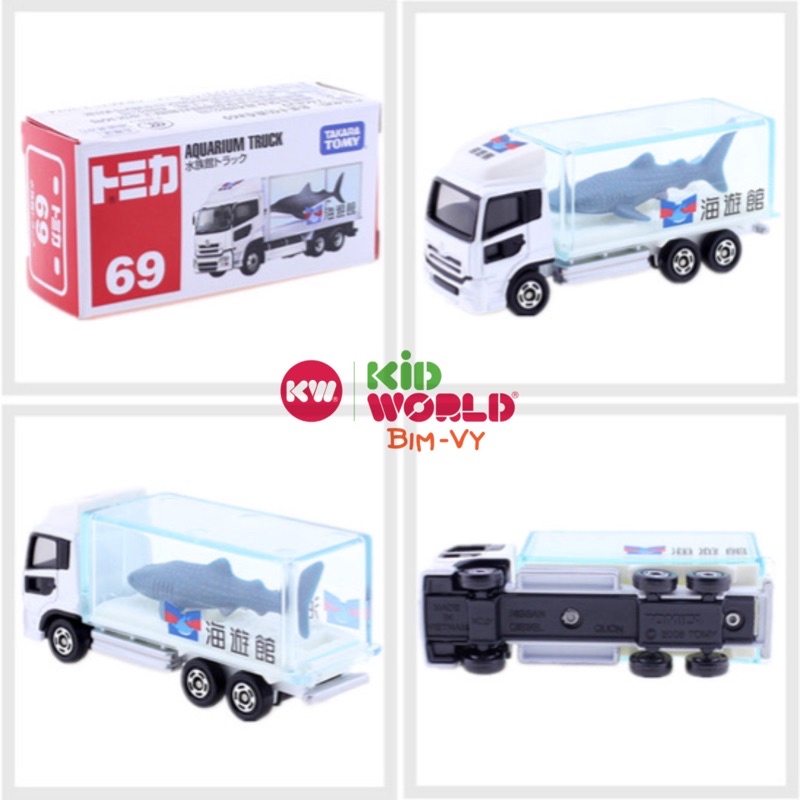Xe mô hình Tomica Box Tải Aquarium Truck Nissan Diesel. MS: 358.